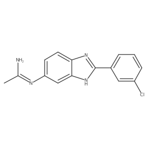 n-[2-(3-Chlorophenyl)-3h-benzimidazol-5-yl]acetamidine结构式