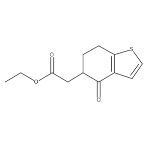 Ethyl 4,5,6,7-tetrahydro-4-oxobenzo[b]thiophene-5-acetate结构式