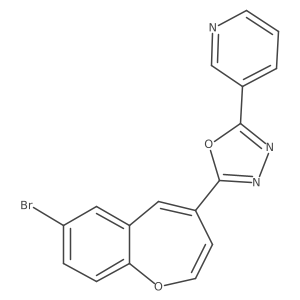 2-(7-Bromobenzo[b]oxepin-4-yl)-5-(pyridin-3-yl)-1,3,4-oxadiazole结构式