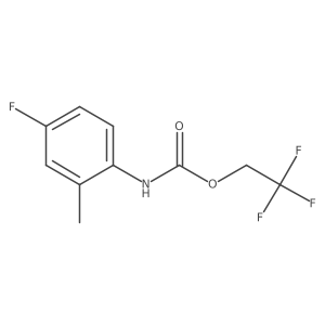 2,2,2-trifluoroethyl N-(4-fluoro-2-methylphenyl)carbamate Structure