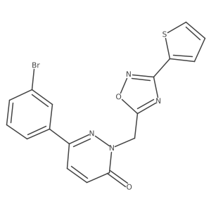 6-(3-bromophenyl)-2-((3-(thiophen-2-yl)-1,2,4-oxadiazol-5-yl)methyl)pyridazin-3(2H)-one Structure