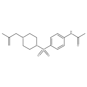 N-(4-{[4-(2-methylprop-2-en-1-yl)piperazin-1-yl]sulfonyl}phenyl)acetamide结构式