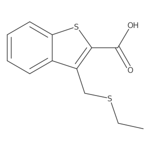 3-[(Ethylthio)methyl]benzo[b]thiophene-2-carboxylic acid结构式