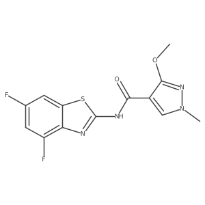 N-(4,6-difluorobenzo[d]thiazol-2-yl)-3-methoxy-1-methyl-1H-pyrazole-4-carboxamide Structure