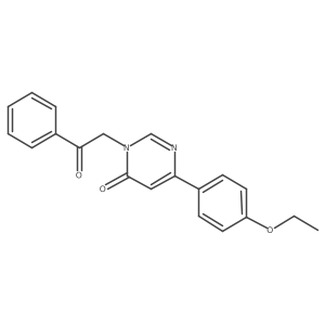 CCOc1ccc(-c2cc(=O)n(CC(=O)c3ccccc3)cn2)cc1结构式