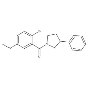 (2-Bromo-5-methoxyphenyl)(3-phenylpyrrolidin-1-yl)methanone Structure
