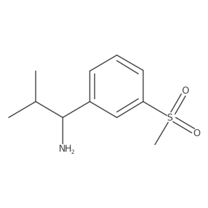 (R)-2-Methyl-1-(3-(methylsulfonyl)phenyl)propan-1-aminehcl Structure
