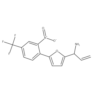 (I+/-S)-I+/--Ethenyl-5-[2-nitro-4-(trifluoromethyl)phenyl]-2-furanmethanamine Structure