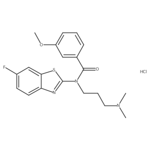 N-(3-(dimethylamino)propyl)-N-(6-fluorobenzo[d]thiazol-2-yl)-3-methoxybenzamide hydrochloride Structure