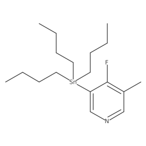 4-Fluoro-3-methyl-5-(tributylstannyl)pyridine结构式