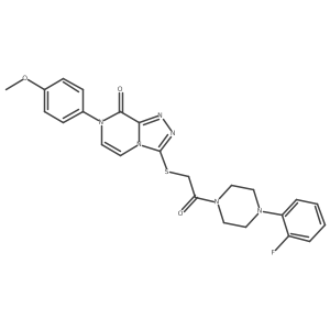 3-((2-(4-(2-fluorophenyl)piperazin-1-yl)-2-oxoethyl)thio)-7-(4-methoxyphenyl)-[1,2,4]triazolo[4,3-a]pyrazin-8(7H)-one Structure