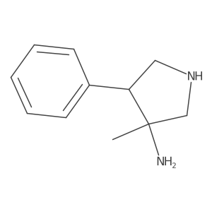 (3S,4R)-3-Methyl-4-phenylpyrrolidin-3-amine Structure