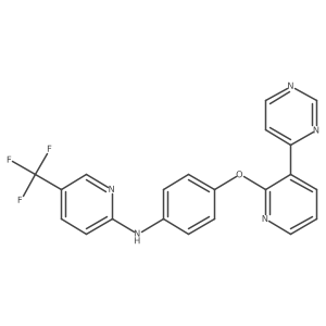 N-[4-(3-pyrimidin-4-ylpyridin-2-yl)oxyphenyl]-5-(trifluoromethyl)pyridin-2-amine结构式