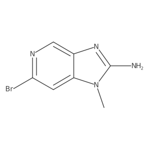 6-Bromo-1-methylimidazo[4,5-c]pyridin-2-amine结构式