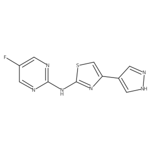 5-Fluoro-N-[4-(1H-pyrazol-4-yl)-2-thiazolyl]-2-pyrimidinamine Structure