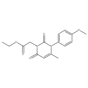 ethyl [3-(4-methoxyphenyl)-4-methyl-2,6-dioxo-3,6-dihydropyrimidin-1(2H)-yl]acetate结构式