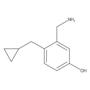 3-(Aminomethyl)-4-(cyclopropylmethyl)phenol结构式