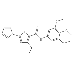 4-ethyl-2-(1H-pyrrol-1-yl)-N-(3,4,5-trimethoxyphenyl)-1,3-thiazole-5-carboxamide结构式