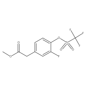 Methyl 2-(3-fluoro-4-(trifluoromethylsulfonyloxy)phenyl)acetate结构式