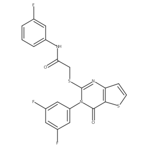 2-{[3-(3,5-difluorophenyl)-4-oxo-3,4-dihydrothieno[3,2-d]pyrimidin-2-yl]sulfanyl}-N-(3-fluorophenyl)acetamide结构式
