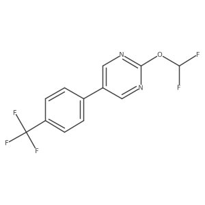 2-(Difluoromethoxy)-5-(4-(trifluoromethyl)phenyl)pyrimidine结构式