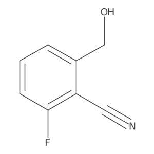 2-Fluoro-6-(hydroxymethyl)benzonitrile结构式
