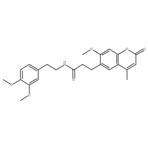 N~1~-(3,4-dimethoxyphenethyl)-3-(7-methoxy-4-methyl-2-oxo-2H-chromen-6-yl)propanamide结构式