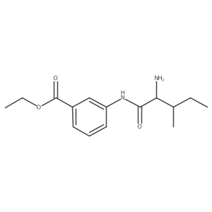 Benzoic acid, 3-[[(2S)-2-amino-3-methyl-1-oxopentyl]amino]-, ethyl ester结构式