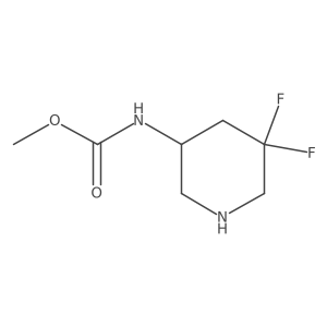 Carbamic acid, N-(5,5-difluoro-3-piperidinyl)-, methyl ester结构式