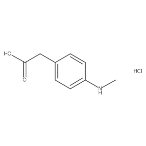 2-[4-(Methylamino)phenyl]acetic acid hydrochloride结构式