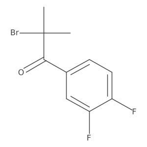 2-Bromo-1-(3,4-difluorophenyl)-2-methylpropan-1-one Structure