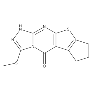 3-(methylthio)-7,8-dihydro-1H-cyclopenta[4,5]thieno[2,3-d][1,2,4]triazolo[4,3-a]pyrimidin-5(6H)-one Structure