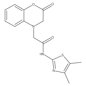 N-(4,5-dimethyl-1,3-thiazol-2-yl)-2-(2-oxo-2,3-dihydro-4H-1,4-benzoxazin-4-yl)acetamide Structure