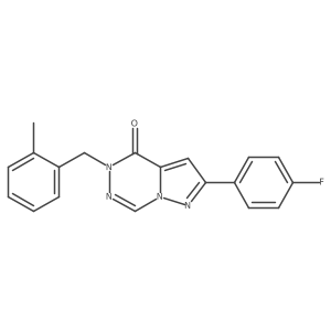 2-(4-fluorophenyl)-5-(2-methylbenzyl)pyrazolo[1,5-d][1,2,4]triazin-4(5H)-one结构式