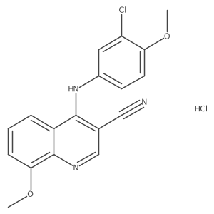 4-((3-Chloro-4-methoxyphenyl)amino)-8-methoxyquinoline-3-carbonitrile hydrochloride Structure