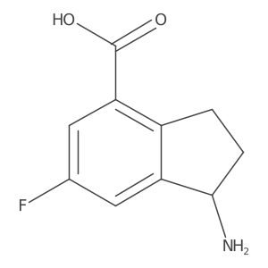 (S)-1-Amino-6-fluoro-2,3-dihydro-1H-indene-4-carboxylic acid结构式
