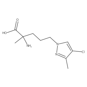 2-amino-5-(4-chloro-3-methyl-1H-pyrazol-1-yl)-2-methylpentanoic acid Structure
