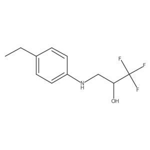 3-[(4-Ethylphenyl)amino]-1,1,1-trifluoropropan-2-ol结构式