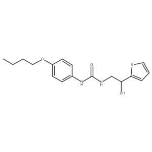 1-(4-Butoxyphenyl)-3-(2-hydroxy-2-(thiophen-2-yl)ethyl)urea结构式