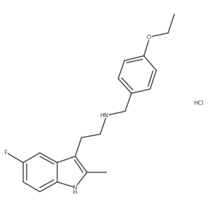 N-(4-ethoxybenzyl)-2-(5-fluoro-2-methyl-1H-indol-3-yl)ethanamine hydrochloride结构式