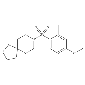 8-((4-Methoxy-2-methylphenyl)sulfonyl)-1-oxa-4-thia-8-azaspiro[4.5]decane结构式