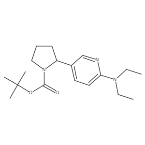 tert-Butyl 2-(6-(diethylamino)pyridin-3-yl)pyrrolidine-1-carboxylate Structure