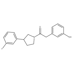 1-(3-(3-Fluorophenyl)pyrrolidin-1-yl)-2-(3-hydroxyphenyl)ethanone Structure