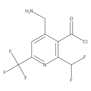 4-(Aminomethyl)-2-(difluoromethyl)-6-(trifluoromethyl)nicotinoyl chloride结构式