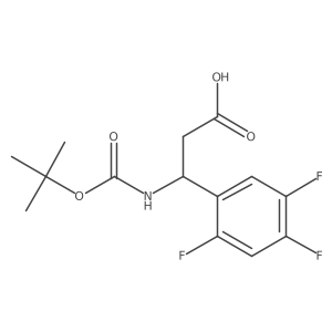 (S)-3-((tert-Butoxycarbonyl)amino)-3-(2,4,5-trifluorophenyl)propanoic acid Structure