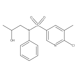 6-chloro-N-(2-hydroxypropyl)-5-methyl-N-phenylpyridine-3-sulfonamide Structure
