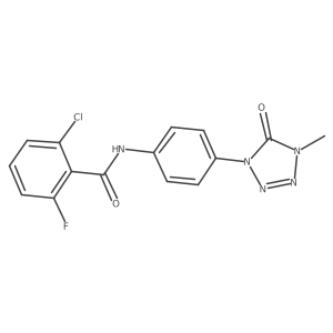 2-chloro-6-fluoro-N-(4-(4-methyl-5-oxo-4,5-dihydro-1H-tetrazol-1-yl)phenyl)benzamide Structure