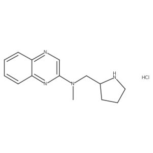 N-methyl-N-(pyrrolidin-2-ylmethyl)quinoxalin-2-amine hydrochloride结构式