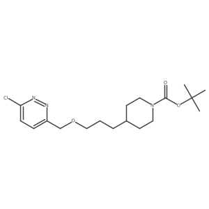 tert-Butyl 4-(3-((6-chloropyridazin-3-yl)methoxy)propyl)piperidine-1-carboxylate结构式