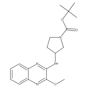 tert-Butyl 3-((3-methoxyquinoxalin-2-yl)amino)pyrrolidine-1-carboxylate Structure
